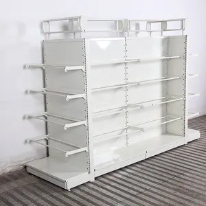 Neues Design Vier Säulen Hoch leistungs Supermarkt Regal Display Rack praktikable Preis Gondel Display Regale billige Ecke Regal