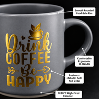 Tasse en céramique avec logo personnalisé en gros Excellente isolation thermique Nouveau design pour l'eau, la bière, le thé Tasse personnelle pour les boissons froides