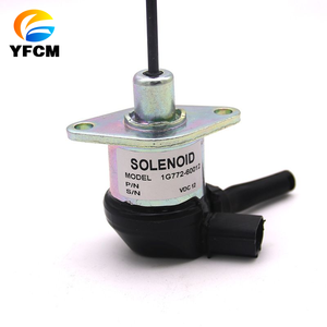 Pièces d'excavatrice pour Kubota Komatsu <span class=keywords><strong>56</strong></span> Moteur Interrupteur d'arrêt de flamme Vanne d'arrêt de carburant Solénoïde d'arrêt de flamme Vanne électronique - Product Image 1