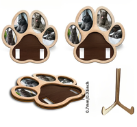 Cadre photo en bois avec empreinte de patte pour animaux de compagnie – Souvenir commémoratif pour la perte d'un chien ou d'un chat – Cadeau de présentation sur table ou bureau – Porte-photo souvenir pour animaux