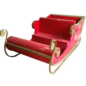 Best selling Fiberglass outdoor santa's sleigh christmas jumbo 3m sled for decoration