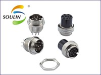 Soulin GX16 M16 connecteurs d'aviation 7 broches mâle connecteur métallique prise pour câble vidéo