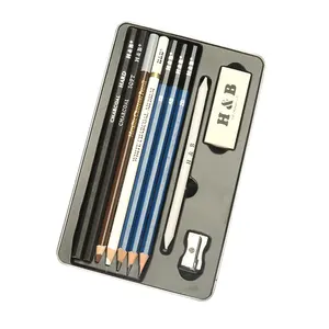 Tragbare Holzkohle Zeichnung Kunst liefern Skizze Bleistift-Kit für Erwachsene