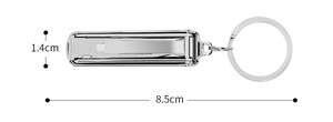 Khắc Biểu Tượng Thép Siêu Mỏng Có Thể Gập Lại Tay Toe Cắt Móng Tay Cắt Cắt Với Keychain <span class=keywords><strong>Cutter</strong></span> Tông Đơ Bạc Nail Tool Kit Vòng Chìa Khóa - Product Image 6