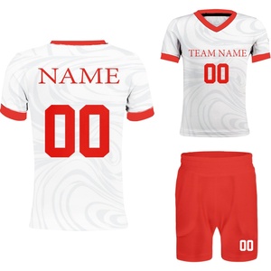เสื้อฟุตบอลแบบกำหนดเองสำหรับผู้ชาย พิมพ์ชื่อและหมายเลขด้วยความร้อน ผ้าสแปนเด็กซ์/โพลีเอสเตอร์ 140 กรัม ชุดฝึกซ้อมทีม 3 มิติ - Product Image 3