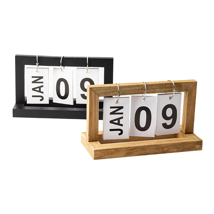 Calendario de mesa personalizado, escritorio de madera de alta calidad, 2023