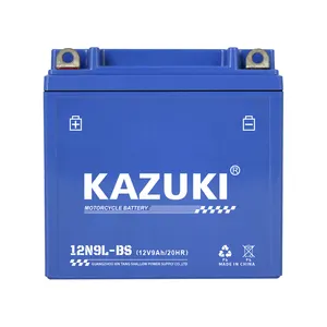 KAZUKI 12V9AH GEL Harga bagus MF sepeda motor baterai 12N9-BS GS125/GN150 sepeda kering terisi baterai asam timbal 12V9A