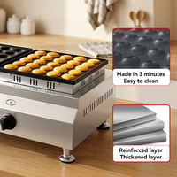 Mesin Pembuat Poffertjes Gas Komersial 50 Lubang, Mesin Pembuat Pancake Mini, Mesin Panggang Dapur, Produk Biasa, Motor, Garansi 6 Bulan