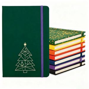 Hot Selling A5 Notebook Customizable Logo PU Hard Cover Brand Writing Journal Office School Stationery Christmas Design Notebook - Product Image 2