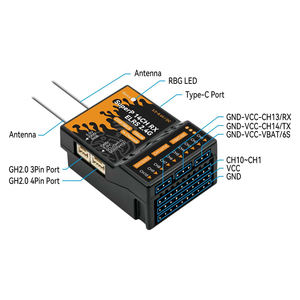 Receptor de Diversidad SuperP de 14 Canales, 2 Antenas, Cadenas RX Duales, Compatible con Fotografía Aérea de Largo Alcance, Trucos FPV, RC, Hecho en China - Product Image 4
