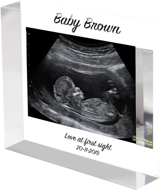 Clear Acrylic Frameless Magnetic Photo Frame 6x7 Inch Freestanding Double Sided Acrylic Magnetic Frames