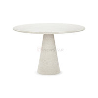 Newstar Mobilier de salle à manger en bois naturel Design moderne Bureau rond Table à manger en marbre