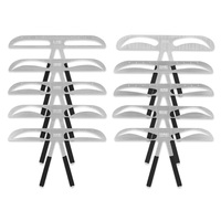 Règle à sourcils en acier inoxydable de haute qualité avec logo personnalisé, plusieurs styles, diviseur doré pour maquillage permanent