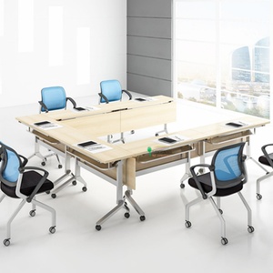 MOQ 50 Modern Portable Office <b>Table</b> Wooden Foldable Training & Meeting <b>Desk</b> for Schools & Hospitals Factory Direct - Product Image 6