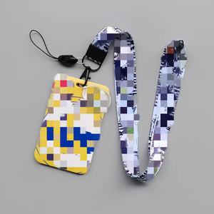 Lanière de cou en polyester par sublimation, style supporter de football, avec porte-badge en plastique pour étudiants et employés de bureau, vente en gros - Product Image 5