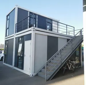 Familie Wonen Opvouwbare Geprefabriceerde Container Huis 40ft Luxe