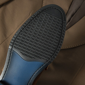Factory wholesale genuine cowhide men's shoes for summer, round <b>toe</b>, double button monk shoes, business leather shoes - Product Image 6