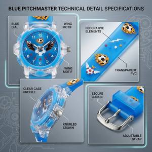 3D Doll Glowing Quality PVC Strap LED <strong>Watch</strong> for School Prize Soccer Football Design - Product Image 5