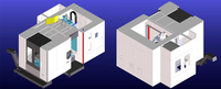 Centre d'usinage horizontal BT50, broche robuste, machine de fraisage CNC 4 axes avec ATC double palette APC-FLLS800