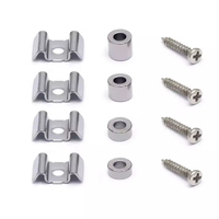 Penahan rol logam krom STTL Guide Retainer Metal dengan sekrup untuk aksesori Bagian gitar