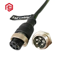 Connecteur GYD Bett IP65 étanche à contact en cuivre, boîtier en nylon, mâle/femelle, 3 broches GX16 pour applications aérospatiales FPC PCB RF