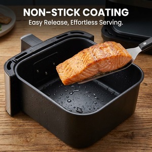 Nouvelle <span class=keywords><strong>friteuse</strong></span> à air carrée moderne 12L grande capacité, écran tactile couleur, mémoire de coupure de courant, acier inoxydable, multifonction 1400W - Product Image 4