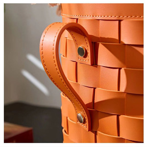 <span class=keywords><strong>Panier</strong></span> de rangement en cuir tissé artisanal, <span class=keywords><strong>panier</strong></span> organisateur pour salle de dressing, chambre à coucher, <span class=keywords><strong>panier</strong></span> de rangement pour sous-vêtements - Product Image 6