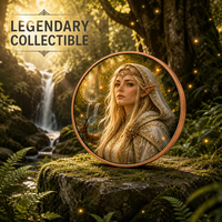 Pièce Commémorative Elfe Fantastique - Pièce d'Art en Cuivre de Collection de 40 mm - Pièce Porte-Bonheur Déesse de la Forêt pour Cadeau et Décoration