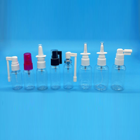Portable jetable 10ml 20ml 30ml bouteille médicale en plastique longue buse nez bouche pulvérisateur pompe nasale pour inhalation de brouillard de gorge