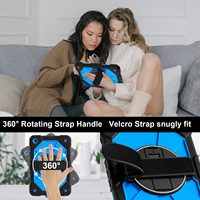 Étui robuste anti-chute WESOROL pour Samsung Tab A11 Plus/A9 Plus 11 pouces avec support rotatif à 360°, dragonne et bandoulière, noir et bleu