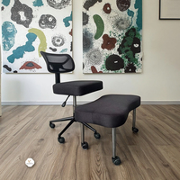 Chaise de yoga moderne à hauteur réglable pour le soutien lombaire Chaise de méditation de bureau à pattes croisées avec roues