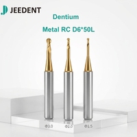 Fraise dentaire Dentium RC D6 résistante à l'usure, haute précision, pour alliage métallique, outils de découpe pour laboratoire dentaire CAD CAM