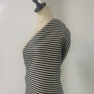 Tessuto di cotone di <span class=keywords><strong>lino</strong></span> <span class=keywords><strong>a</strong></span> <span class=keywords><strong>righe</strong></span> bianche e nere di buon prezzo per il vestito - Product Image 5
