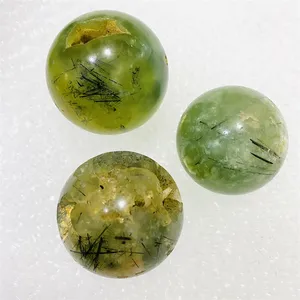 Selling Natural Green Grape Agate Crystal Ball Prehnite Agate Sphere