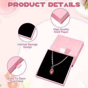 Boîtes d'emballage pour bijoux artisanales avec logo personnalisé, écologiques, luxueuses, petites boîtes cadeaux en papier pour bijoux - Product Image 3