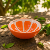 Bol en porcelaine classique à motif de fruits de dessin animé, vaisselle de cuisine, plat de rangement pour melon, salade, dessert, gâteau et collation