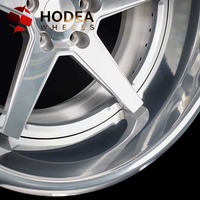 Jantes forgées 5 branches en 2 pièces à verrouillage arrière pour Ford Mustang Chevrolet Camaro, jantes polies à déport profond pour tuning routier 5*114.3 5*120