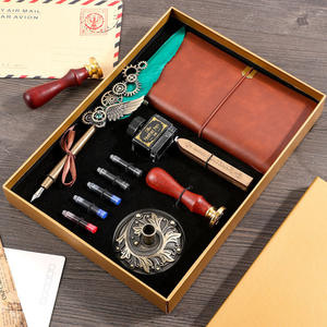 Juego de Plumas de Caligrafía Vintage con Punta de Metal, Sello de Cera Retro de Élite, Equipo para Cuaderno, Juego de Plumas Estilográficas - Product Image 6