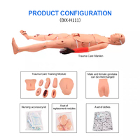 Simulateur de traumatisme multifonctionnel, mannequin de soins infirmiers, modèle de formation aux soins cliniques avec ressources d'évaluation des plaies pour centre d'urgence