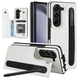 Con portamatite custodia pieghevole in pelle con tracolla a tracolla per telefono <span class=keywords><strong>cellulare</strong></span> Z Fold 5 5G - Product Image 1
