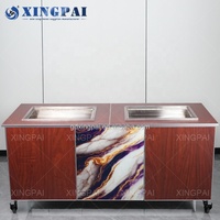 XINGPAI Équipement de banquet de mariage Table de buffet oblongue Buffet pliant moderne Table de centre de restauration à Dubaï