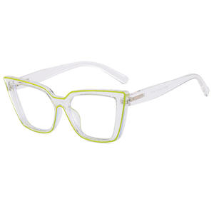 Montatura per Occhiali Triangolare Stile Cat Eye con Linee Trasparenti Occhiali Y2K - Product Image 6