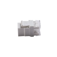 CAT6 180 °   Módulo de Red RJ45 Keystone Jack, Conector LAN UTP con Carcasa de Material PC para Sistema de Cableado de Datos