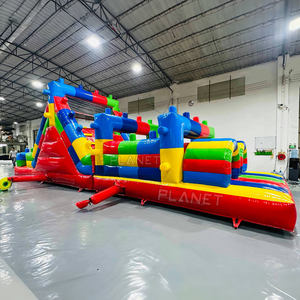 Carrera de obstáculos inflable de juego deportivo de obstáculos al aire libre grande de grado comercial para adultos - Product Image 4