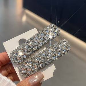 กิ๊บติดผมคริสตัลแบบมินิมอลสำหรับผู้หญิง กิ๊บติดผมประดับเพชรหรูหรา - Product Image 3