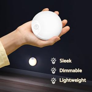 Lampe de nuit LED ultra-mince moderne à capteur, alimentée par piles, pour chambre à coucher et éclairage de placard domestique, lumière LED USB - Product Image 2