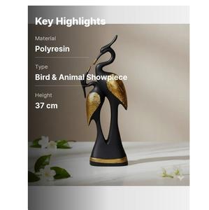 Figurine artistique d'oiseaux et d'animaux en résine faite à la main, style Art déco, pour décoration de mariage, maison, bureau, table, objet de collection, thème nature, cadeau - Product Image 2