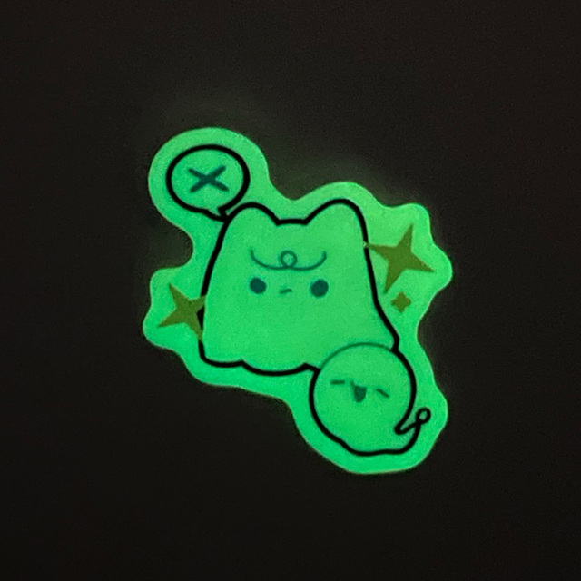 VOGRACE 2024 Glowing Fluorescence Stickers Custom Cute Glowing Keyboard Stickers for Kids