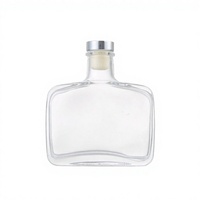 Diffuseur d'arômes rectangulaire en verre vide de 50 ml avec parfum et estampage à chaud, diffuseur à bâtonnets