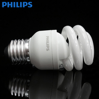 Ampoule à économie d'énergie Philips, spirale E27 E14, lampe fluorescente à vis, lampe électrique domestique super lumineuse, lampe à économie d'énergie
